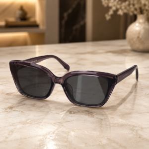 Hassanza Dark Square-Frame Sunglasses